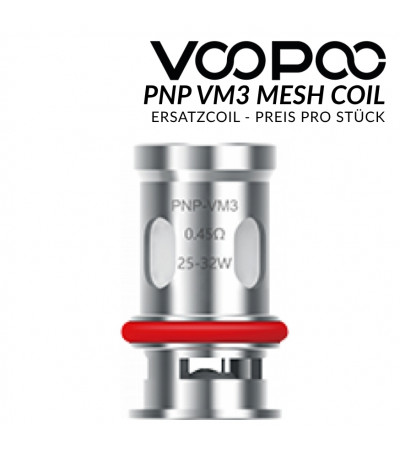 PnP-VM3 0,45 Ohm Mesh Coil - VOOPOO - Ersatzcoil PnP-VM3 0,45 Ohm Mesh Coil - VOOPOO - Ersatzcoil