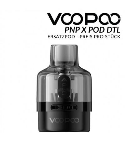 PnP X Leerpod DTL Black - VOOPOO - Ersatzpod 5,0 ml