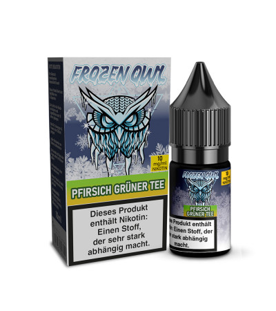 Pfirsich Grüner Tee - Frozen OWL - Nicsalt Liquid 10 ml Pfirsich Grüner Tee - Frozen OWL - Nicsalt Liquid 10 ml