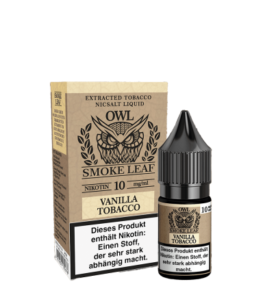 Vanilla Tobacco - OWL Smoke Leaf - Nicsalt Liquid 10 ml Vanilla Tobacco - OWL Smoke Leaf - Nicsalt Liquid 10 ml