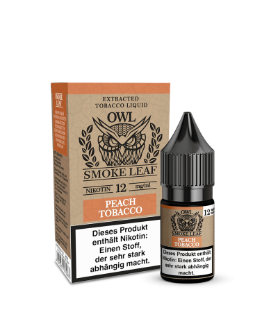 Peach Tobacco - OWL Smoke Leaf - Nicsalt Liquid 10 ml
