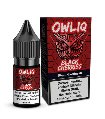 Black Cherries - OWLIQ - Nicsalt Liquid 10 ml Black Cherries - OWLIQ - Nicsalt Liquid 10 ml