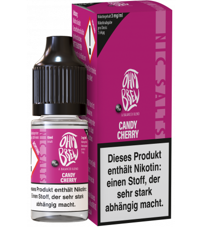 Candy Cherry - Ohm Brew - Nicsalt Liquid 10 ml Candy Cherry - Ohm Brew - Nicsalt Liquid 10 ml