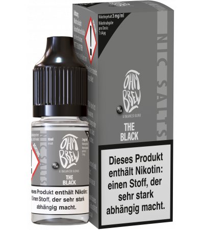 The Black - Ohm Brew - Nicsalt Liquid 10 ml The Black - Ohm Brew - Nicsalt Liquid 10 ml