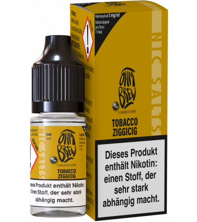 Tobacco Ziggicig - Ohm Brew - Nicsalt Liquid 10 ml Tobacco Ziggicig - Ohm Brew - Nicsalt Liquid 10 ml